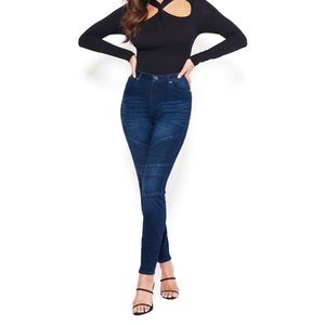 BEBE MOTO DETAIL SKINNY JEANS
